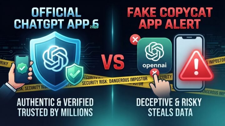ChatGPT official app 2026 – fake copycat app alert